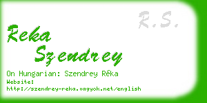 reka szendrey business card